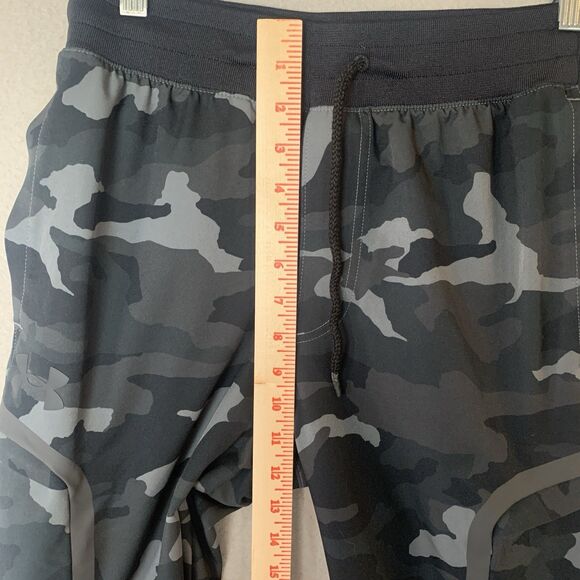 Under Armour Pants Mens Small Black Camo UA Elite Cargo Athletic Drawstring - Picture 7 of 8